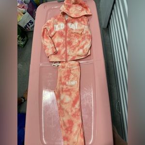 Old Navy toddler tie dye sweatsuit jacket and sweats size 4T
